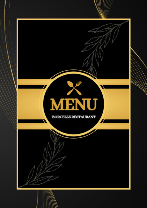 Classic Restaurant Menu Cover Template | PosterMyWall