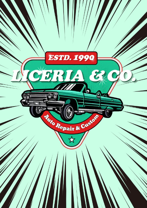 Classic Retro Low Rider Car Template | PosterMyWall