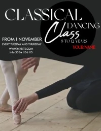 CLASSICAL DANCE Folheto (US Letter) template