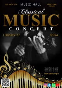 CLASSICAL MUSIC POSTER A4 template