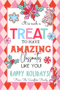 Classmate Christmas Gift Tag Banner 4' × 6' template