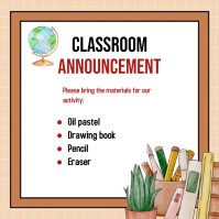 Classroom Announcement Template | PosterMyWall