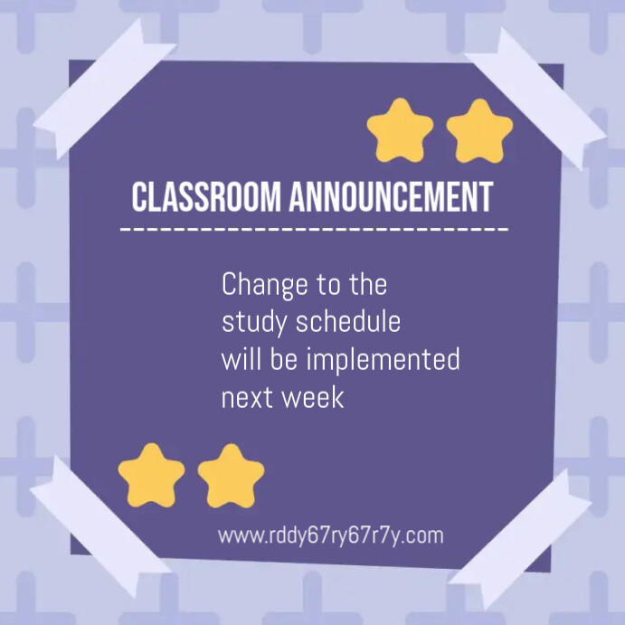 Classroom Announcement Template | PosterMyWall