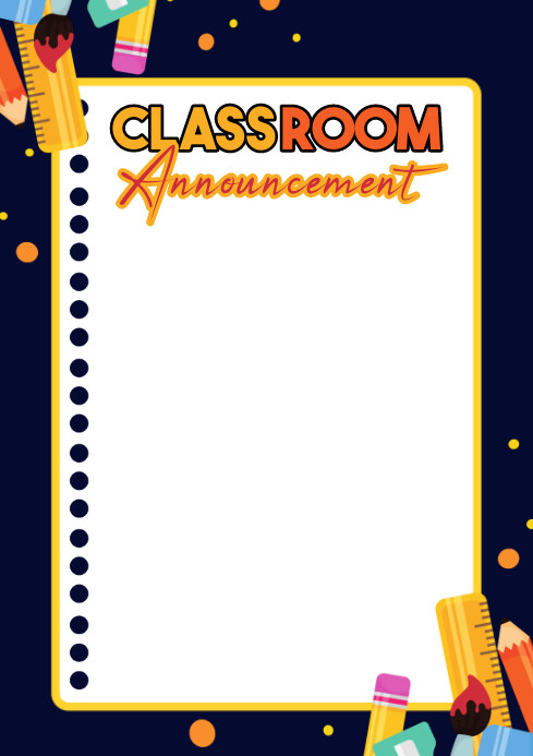 Copy of Classroom Announcement | PosterMyWall