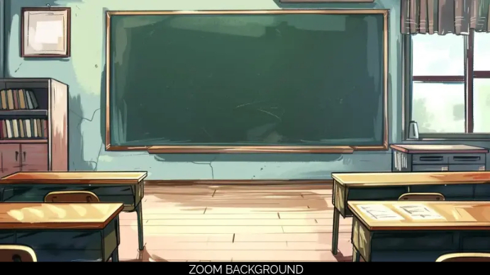 Classroom Chalkboard Zoom Background Template | PosterMyWall