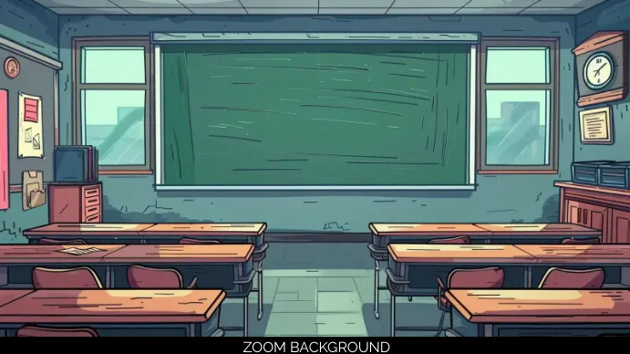 classroom background, zoom background, school Presentation (16:9) template