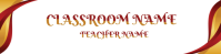 Biały Classroom Banner Banner de Google Classroom Template