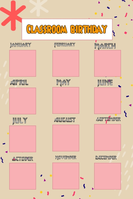 Classroom Birthday Poster Template PosterMyWall
