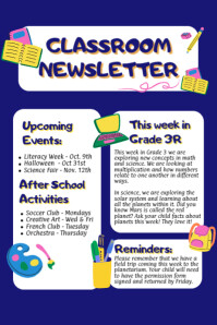 classroom newsletter Poster template