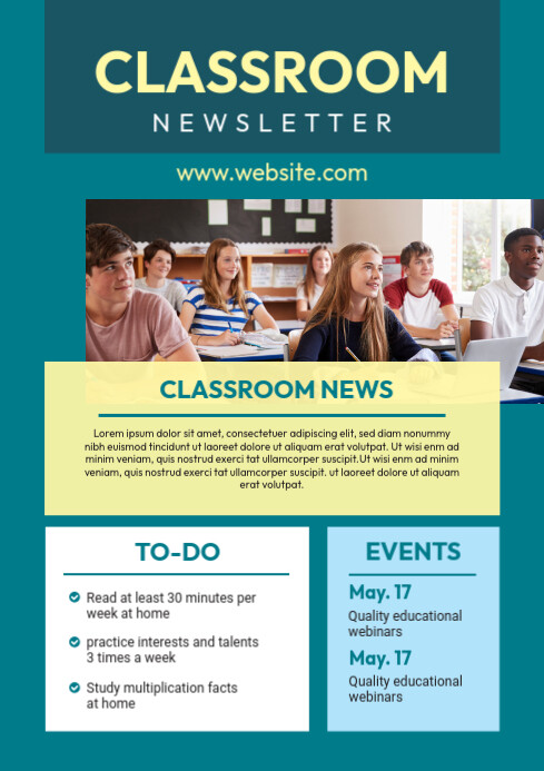 Newsletter Flyer.pdf Classroom Newsletter Flyer Template | PosterMyWall