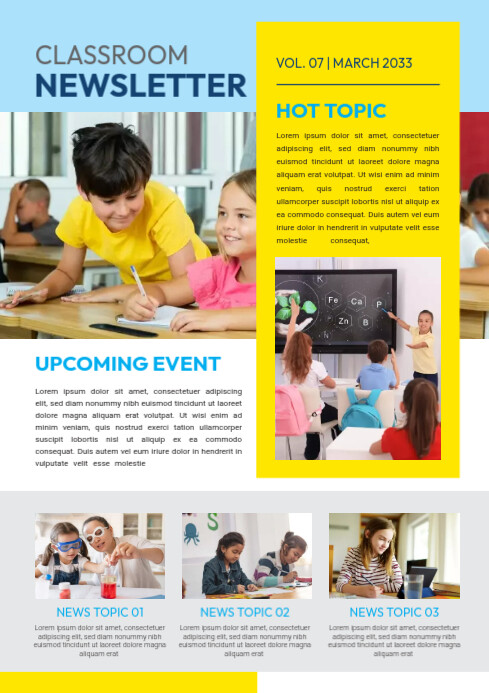 Classroom Newsletter Template | PosterMyWall