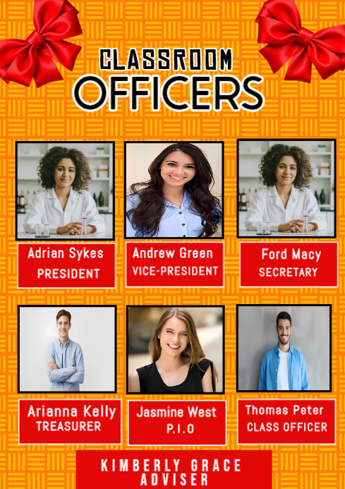 Classroom Officers design template | PosterMyWall