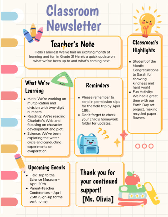 Class Poster Example Classroom poster Template | PosterMyWall
