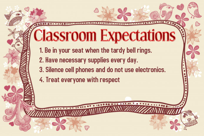 Class Poster Example Classroom Poster Template | PosterMyWall