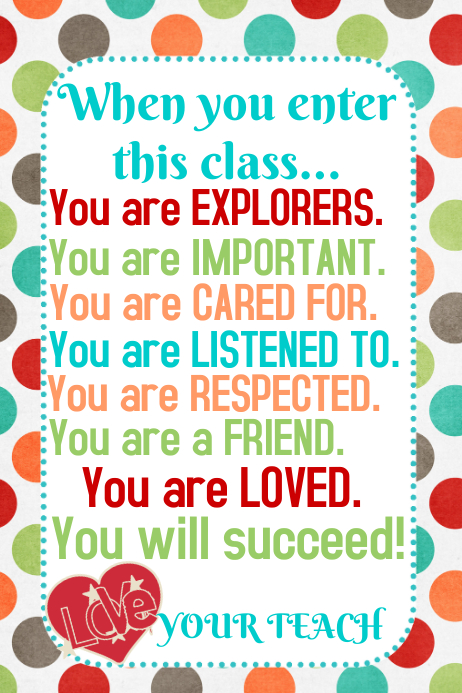 Class Poster Example Classroom Poster Template | PosterMyWall
