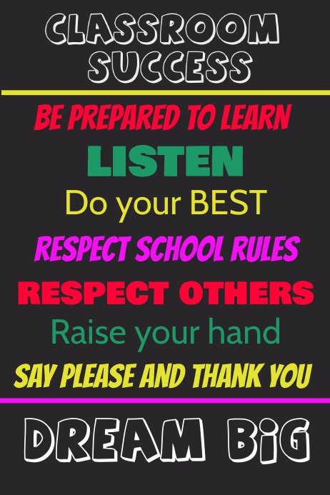 Classroom Poster Template PosterMyWall classroom-poster-template-postermywall