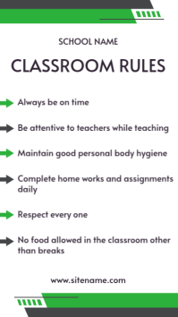 Classroom Rules | Classroom Rules and Regulations Digital Display (9:16) template