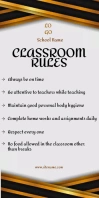 Classroom Rules Roll Up Banner 3' × 6' template