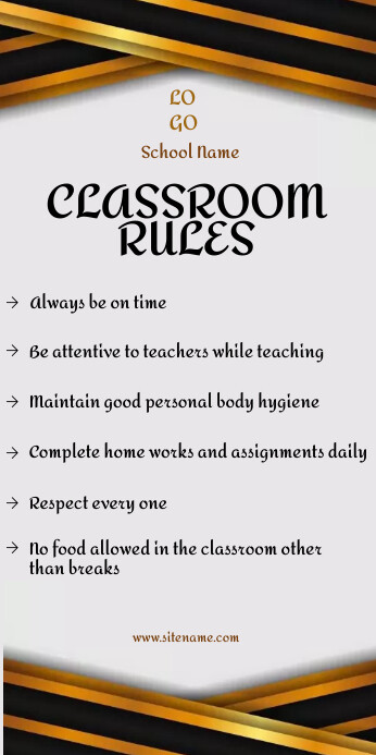 Classroom Rules Template | PosterMyWall