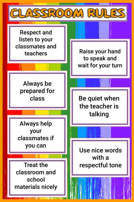 Classroom Rules Template | PosterMyWall