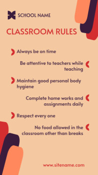 Marrón Classroom Rules Digital Display Template