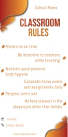 Classroom Rules Roll Up Banner 3' × 6' template