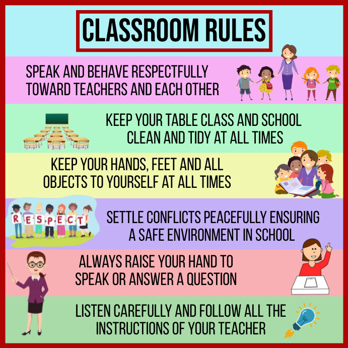 Classroom Rules Instagram 帖子 template
