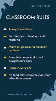 Classroom Rules Digitalanzeige (9:16) template