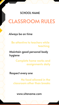 Classroom Rules Digital Display (9:16) template