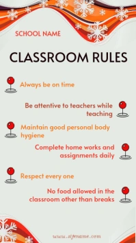 Classroom Rules Ekran reklamowy (9:16) template
