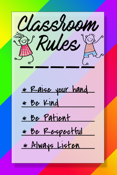 Classroom Rules Template | PosterMyWall