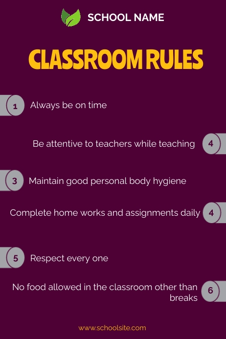 Classroom Rules Template | PosterMyWall