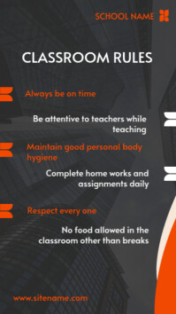 Classroom Rules Digital Display (9:16) template