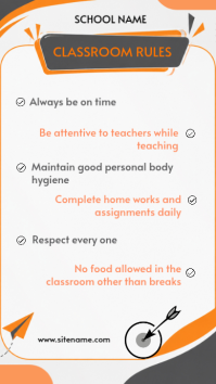 Classroom Rules Digital Display (9:16) template