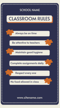 Classroom Rules Цифровой дисплей (9 : 16) template