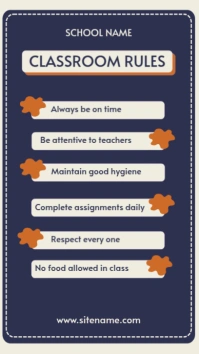 Classroom Rules Ekran reklamowy (9:16) template