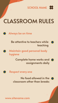Classroom Rules Digital Display (9:16) template