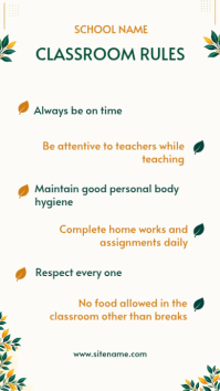 Blanco Classroom Rules Digital Display Template