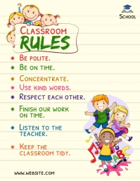 Classroom Rules Flyer Volantino (US Letter) template