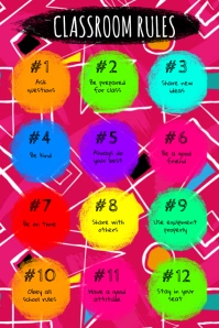 Classroom Rules Poster template