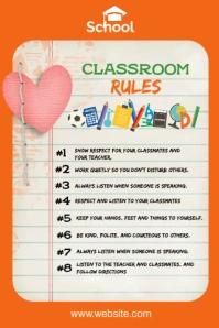 Classroom Rules Poster template