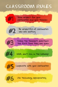 Classroom Rules Poster template
