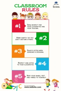 Classroom Rules Poster template