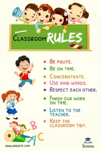 Classroom Rules Poster template