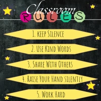 Classroom rules poster template
