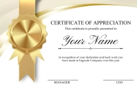 Classy Appreciation Certificate Template