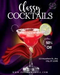 Classy Cocktails Instagram Portrait template