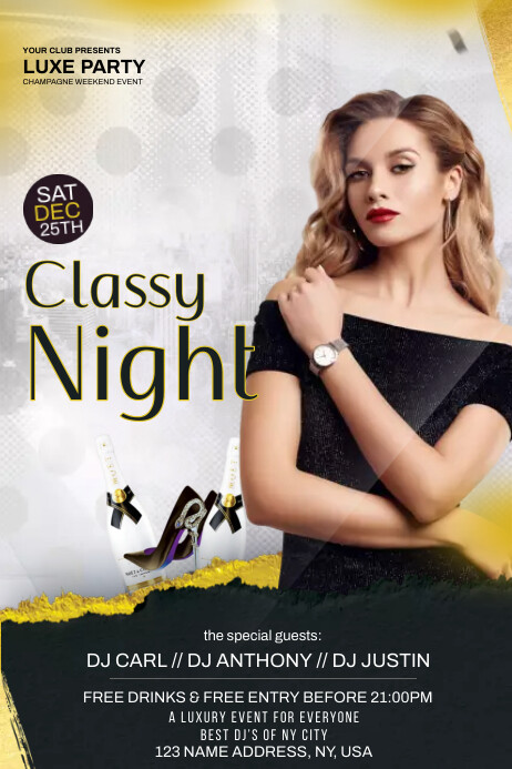 Classy Night Event Templat | PosterMyWall