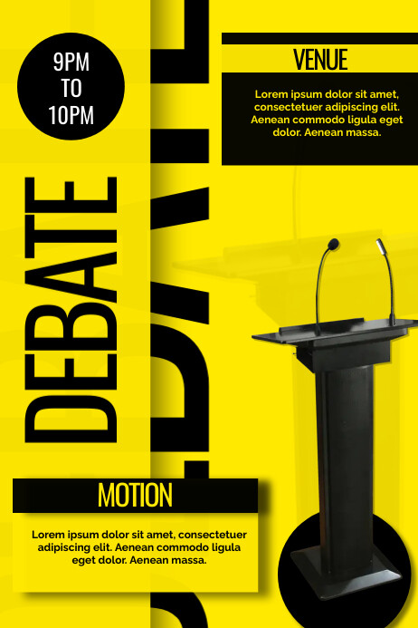 Copy of CLASSY SIMPLE DEBATE CLUB POSTERS | PosterMyWall