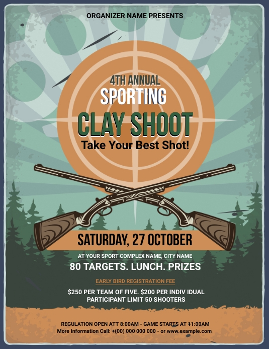 Clay shooting competition flyer Template PosterMyWall